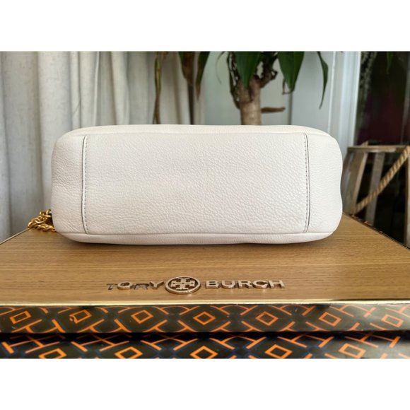 ♦️♦️AUTHENTIC TORY BURCH WHITE LEATHER CHELSA HANDBAG - Picture 9 of 14